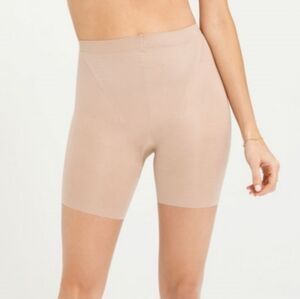 SPANX Power Panties Seamless Power Mid-Thigh Panty Short In Bare Size D (XL)